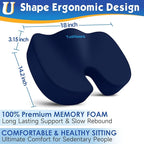 TushGuard Seat Cushion for Office Chair Memory Foam Non-Slip Desk Seat Cushion - Image 2