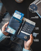 VULKIT Passport Holder with Airtag Holder RFID Blocking Passport Wallet Travel - Image 4