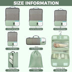 BAGAIL 4 Set/6 Set/8 Set Compression Packing Cubes Travel Accessories - Image 2
