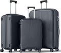 Nazhura Luggage Set, 3-Piece Hardside Suitcase Set, 20-inch Carry On, 28-inch by NazhuraGoodCompanionAtHome