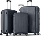 Nazhura Luggage Set, 3-Piece Hardside Suitcase Set, 20-inch Carry On, 28-inch by NazhuraGoodCompanionAtHome