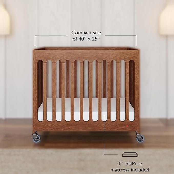 Foundations Boutique Folding Mini Baby Crib - Image 2
