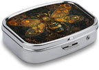 Metal 2 Compartment Pill Organizer Travel Friendly Portable Compact Pill Box - Image 3