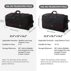 Vomgomfom 32" Soft-Sided Foldable Wheeled Travel Duffel Bag, Expandable 110L to - Image 3