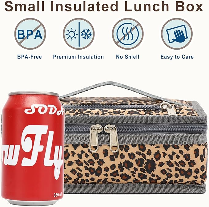 FlowFly Small Insulated Lunch box Portable Soft Bag Mini Cooler Thermal Meal - Image 2