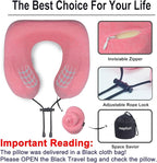 napfun Neck Pillow for Traveling, Upgraded Travel Neck Pillow for Airplane 100% - Image 6