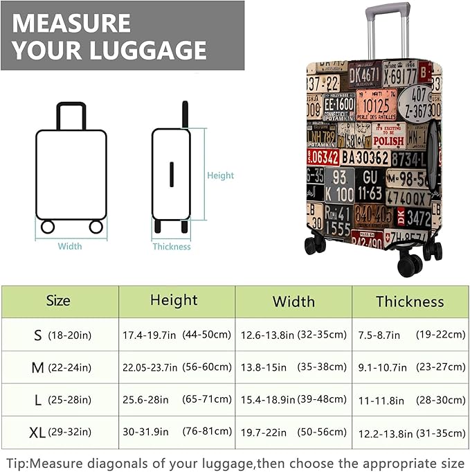 Travel Luggage Cover Suitcase Protector Fits 18-32 Inch Luggage Wheel Covers - Image 6