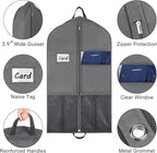 Zilink 43" Suit Bags for Closet Storage and Travel Gusseted Hanging Garment - Image 3