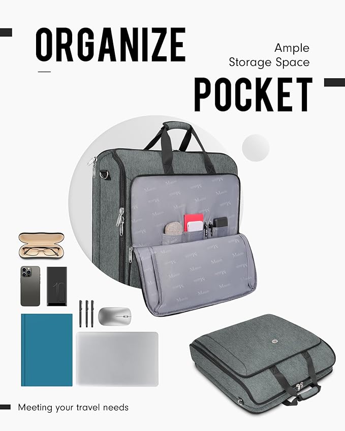 MATEIN Travel Garment Bag, Double Layer Folding Suit Bag - Image 3