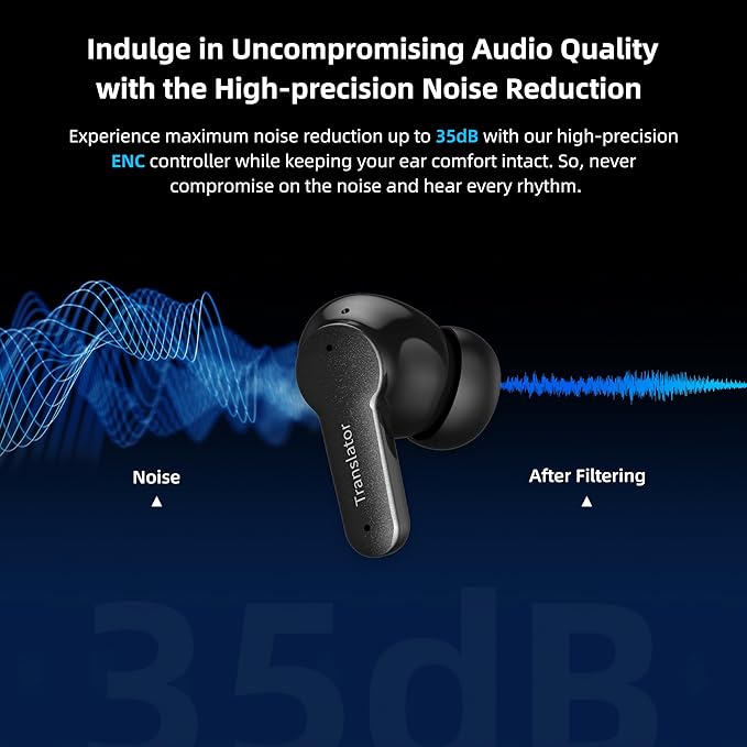 Offline AI Translator Earbuds M3 Language Translator Device Translation Earbuds - Image 6