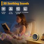 White Noise Sound Machine for Sleep, 30 Soothing Sounds, 8 RGB Dimmable Night - Image 4