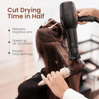AIMIKE Round Brush for Blow Out, Rose Luxe Medium Round Hair Brush w/Nano Thermal Ceramic Tech, for Blow Drying & Styling Volumizing Shoulder Length Hair, with 4 Clips (Barrel 1.7", Bristle 2.5")