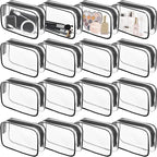 16 Pieces Clear Makeup Bags Bulk, TSA Approved Toiletry Bag by YedsIntu
