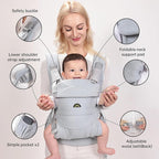 Baby Carrier for Newborns to Toddlers, Adjustable, Ultra-Soft and Weightless - Image 5