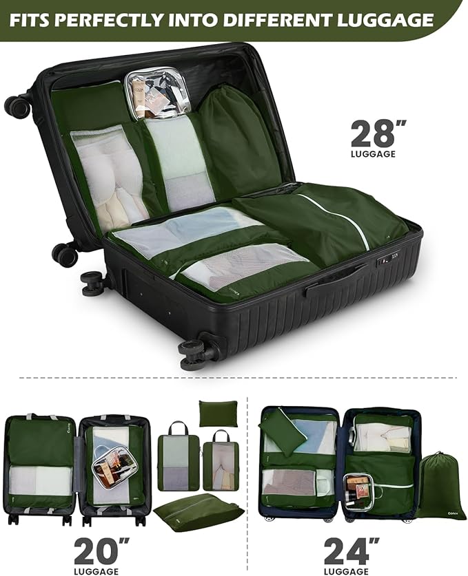 Gonex 8 Set Compression Packing Cubes - Image 7
