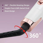 ANGENIL Pro Tourmaline Ceramic Twist Hair Straightener, Dual Voltage Flat Iron Curling Iron in One, Round Flat Iron with Silicone Heat Resistant Mat, LCD Display, 11 Adjustable Temp, 20S Fast Heating