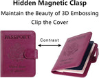 Airtag Passport Holder Cover Wallet RFID Blocking Leather Case Travel - Image 5