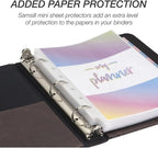 Samsill Vintage Leather Mini 3 Ring Binder 1 Inch Round Ring, 5.5 x 8.5 Inch - Image 4