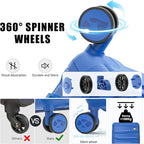 28 Inch Luggage with Spinner Wheels, Large Hard Shell Suitcase, Lightweight PP - Image 4