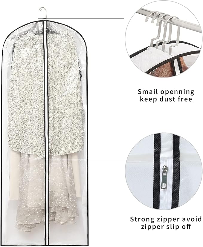 Clear Garment Storage with 4" Gusseted Hanging Covers - Image 5