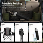 HIGH POINT SPORTS Oversized Camping Folding Chair, Heavy Duty Portable Lawn - Image 9