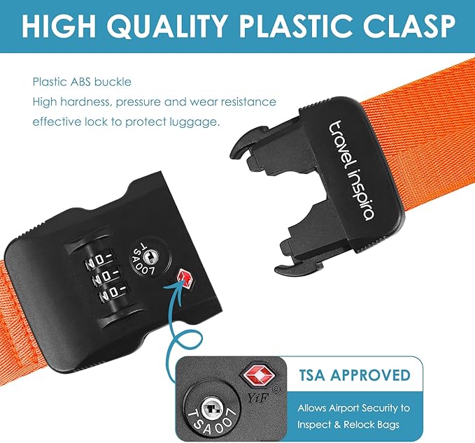 Travel Inspira Luggage Straps for Suitcases - Image 4