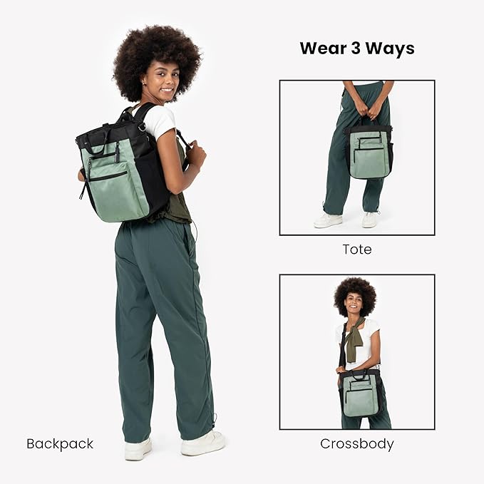 Sherpani Soleil, Anti Theft Convertible Backpack, 3 in 1 Tote Bag, Cross Body - Image 4