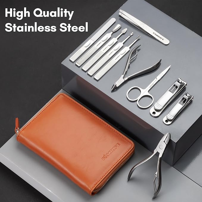 FAMILIFE Professional Manicure Set, Manicure Kit, Nail Clippers Set, 11 in 1 - Image 2