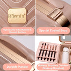 Mocado Travel Makeup Case with Lighted Mirror, 8 Makeup Brushes & 10x - Image 5