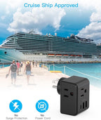 Multi Plug Outlet Extender, Power Strip Non Surge Protector Electric Outlet - Image 4