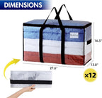 TAILI Extra Large Moving Bags, 12 Pack Clear Heavy Duty Totes - Image 3