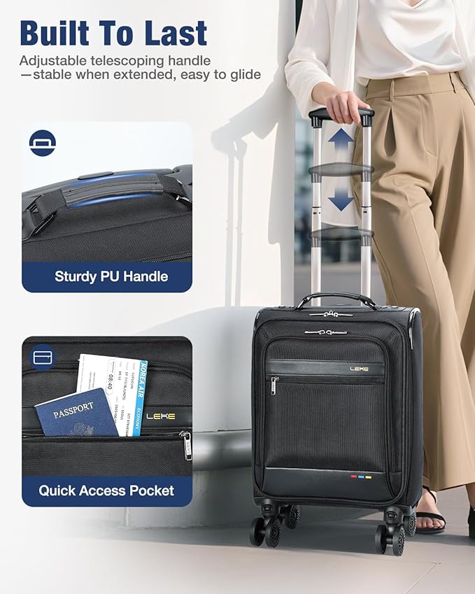 Lekebobor 16 Inch Underseat Carry On Luggage - Image 5