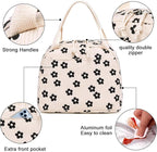 Bluboon Lunch Bag for Women Men Cute Corduroy Lunch Tote Bags Reusable - Image 5