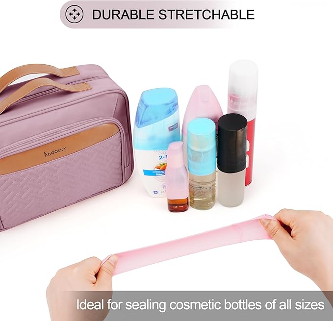 Travel Hanging Toiletry Bag for Women, Large Makeup Bag 8 Leak Proofing - Image 2