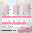 Merax Luggage Sets, Durable Hardshell 3 Piece Suitcase - Image 2