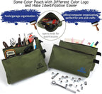 KERNOWO 4 Pack Upgrade Zipper Canvas Tool Pouch, 20 oz Heavy Duty Tool Bag - Image 3