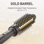 Thermal Brush 1.5" Curling Brush, Blowout Long Lasting Look Thermal Hair Brushes, 30s Fast Heated Round Brushes, Negative Ion Tech, 2 Temp Settings, Less Damage, Universal Voltage for Travel