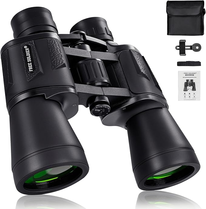 20x50 High Power Binoculars for Bird Watching 28mm Large Eyepiece Life by FREESOLDIER