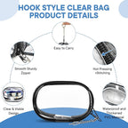 XEWEA Clear Travel Toiletry Bags & Small Electronic Accessories Organizer Case - Image 4