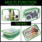 16 Pieces Clear Makeup Bag PVC Zippered Clear Toiletry Carry Pouch Portable - Image 5