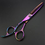 6-Inch Left Handed Hairdresser Hairdresser Scissors Set (6 inches, 2 Pieces-C)