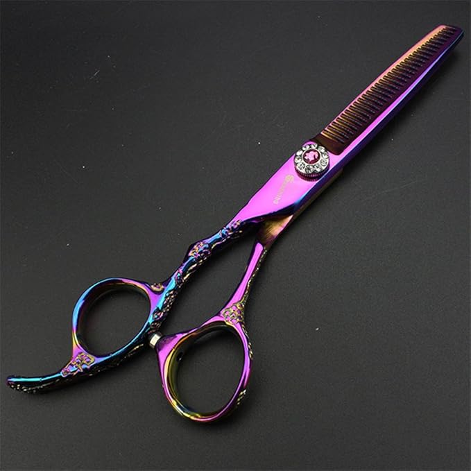 6-Inch Left Handed Hairdresser Hairdresser Scissors Set (6 inches, 2 Pieces-C)