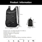 16L Hiking Daypack Lightweight Foldable Travel Backpack Water Repellent Camping - Image 4