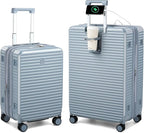 Hard Shell Suitcases Expandable Travel Luggage Sets 2 Piece, Carry on and Check by HanTrip