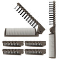 6PCS Travel Foldable Brush Comb Portable Hairbrush, Anti-Static Mini Pocket Hair Comb, Double Headed Hair Brush Hairdressing Tools Plastic Folding Hairbrush for Men Women (Coffee)