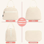 FlowFly Lunch Bag for Women Insulated Lunch Box Corduroy Lunch Tote Cooler for - Image 5