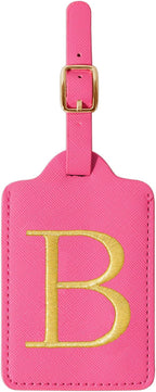 izuzta Personalized Initial Luggage Tags, Rose Red Leather, Embroidered Custom - Image 9
