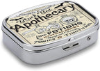 Metal 2 Compartment Pill Organizer Travel Friendly Portable Compact Pill Box - Image 2