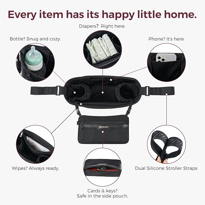 Momcozy Universal Stroller Organizer | Minimalist Caddy - Image 2