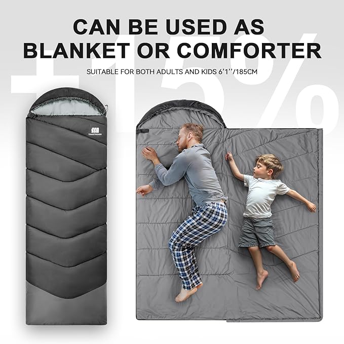 Sleeping Bags for Adults Cold Weather, Waterproof, Lightweight Sleeping Bag for - Image 5